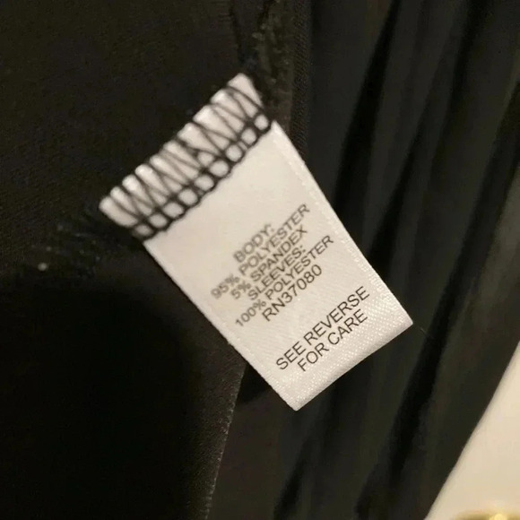 Cato Women’s Long-sleeve Black pleated Blouse Top Plus Sz. 26/28W - Picture 6 of 8